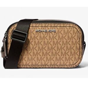 MICHAEL KORS Cooper Signature‎ Logo Camera Crossbody Bag  Brown